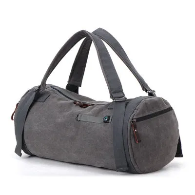 Backpack Fashion  Outdoor Sports  Large Capacity Gym Bag Canvas Traveling Bag Unisex Bucket Bag