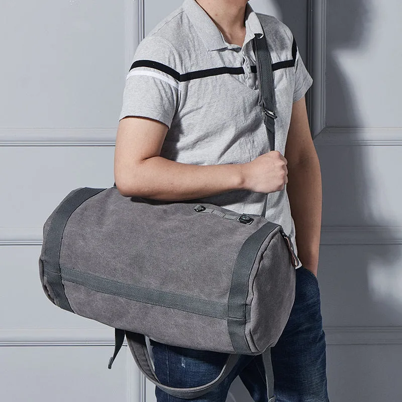 Backpack Fashion  Outdoor Sports  Large Capacity Gym Bag Canvas Traveling Bag Unisex Bucket Bag