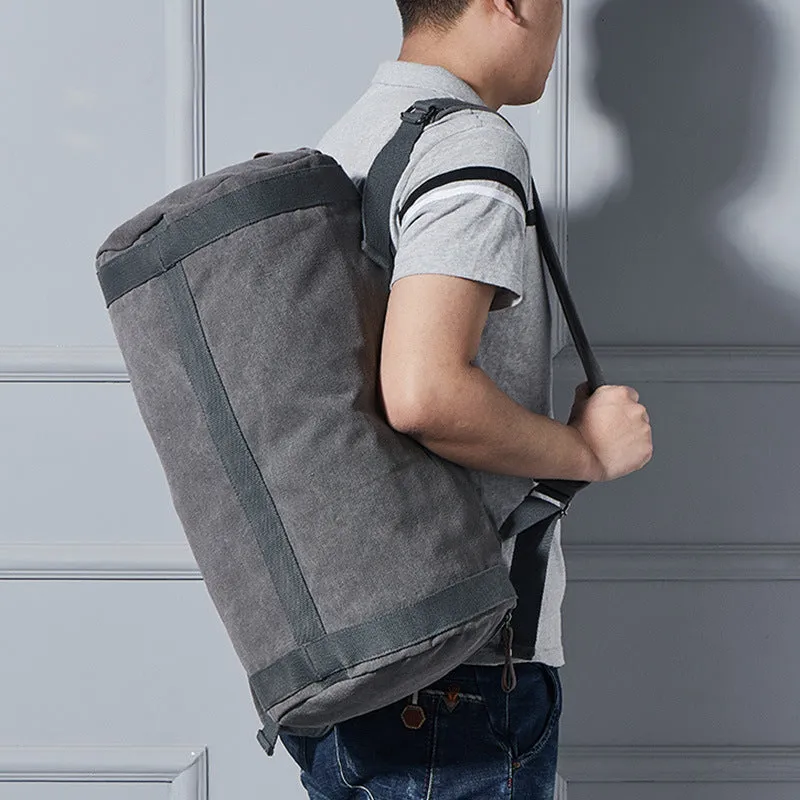 Backpack Fashion  Outdoor Sports  Large Capacity Gym Bag Canvas Traveling Bag Unisex Bucket Bag