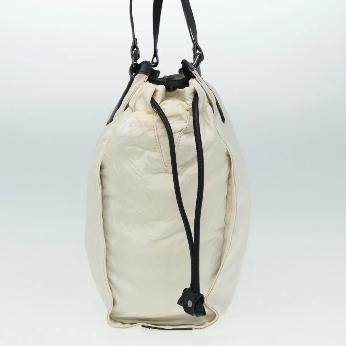 BURBERRY Gucci GG Canvas Tote Bag Nylon 2Set Beige White Auth yk13418