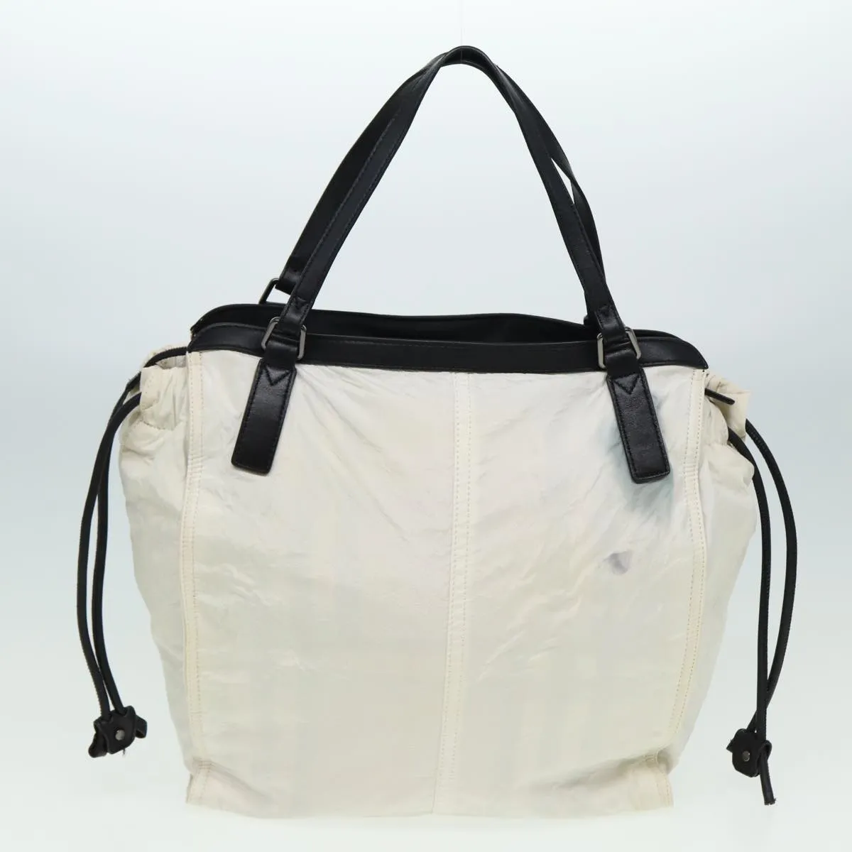 BURBERRY Gucci GG Canvas Tote Bag Nylon 2Set Beige White Auth yk13418