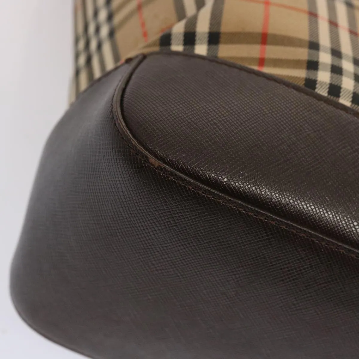 BURBERRY Nova Check Tote Bag Canvas Beige Black Auth ep4012