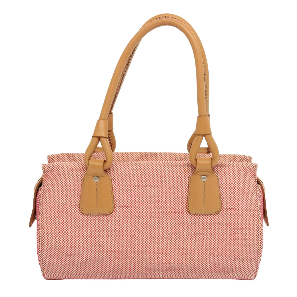 BURBERRY Tote Bag Canvas Red Auth mr023