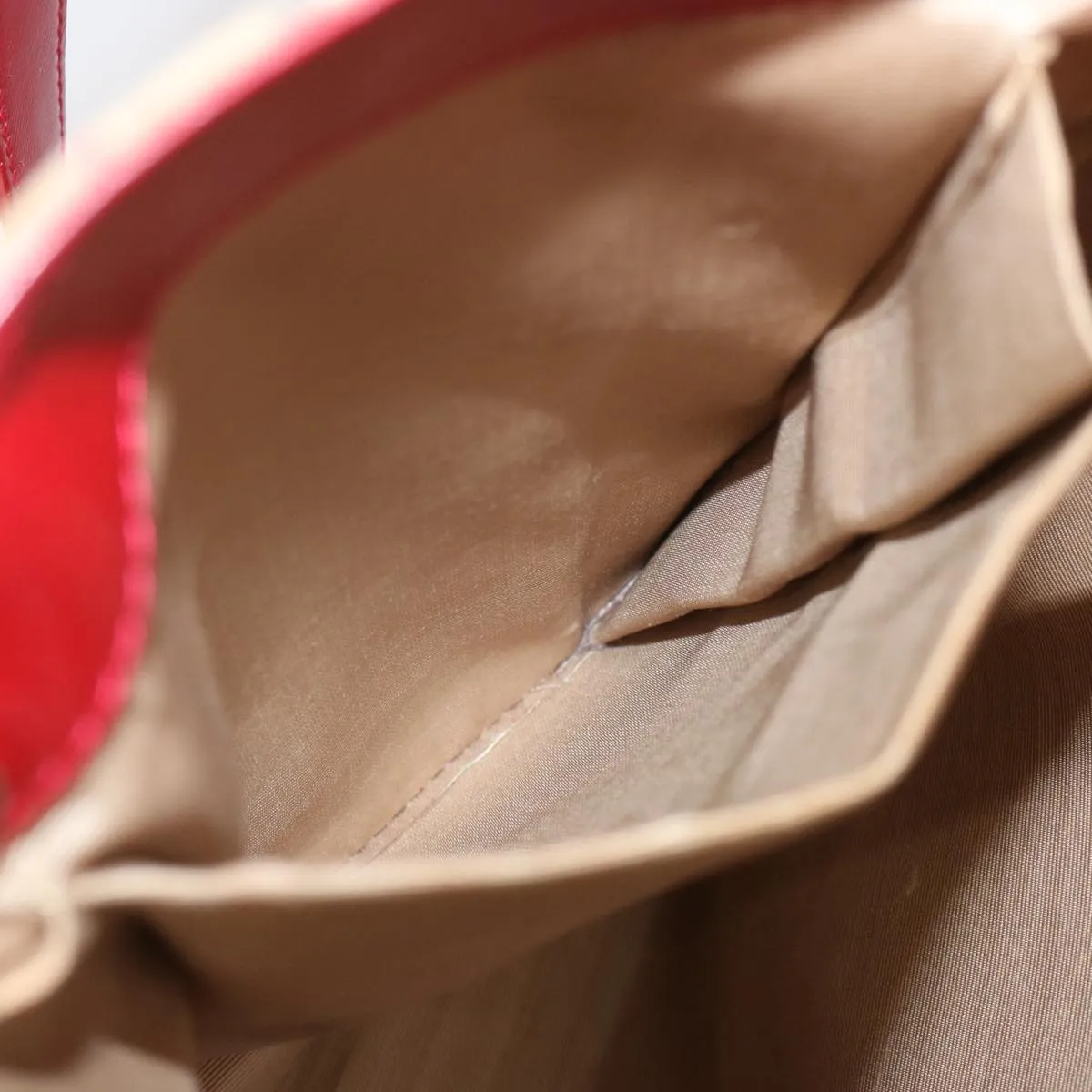 BURBERRYSs Nova Check Tote Bag Canvas Beige Red Auth 67775