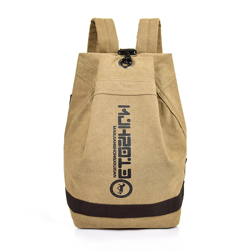 Canvas Backpack Outdoor Casual Student Schoolbag Basketball Backpack Men