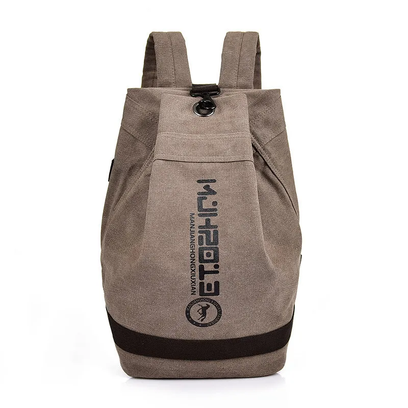 Canvas Backpack Outdoor Casual Student Schoolbag Basketball Backpack Men