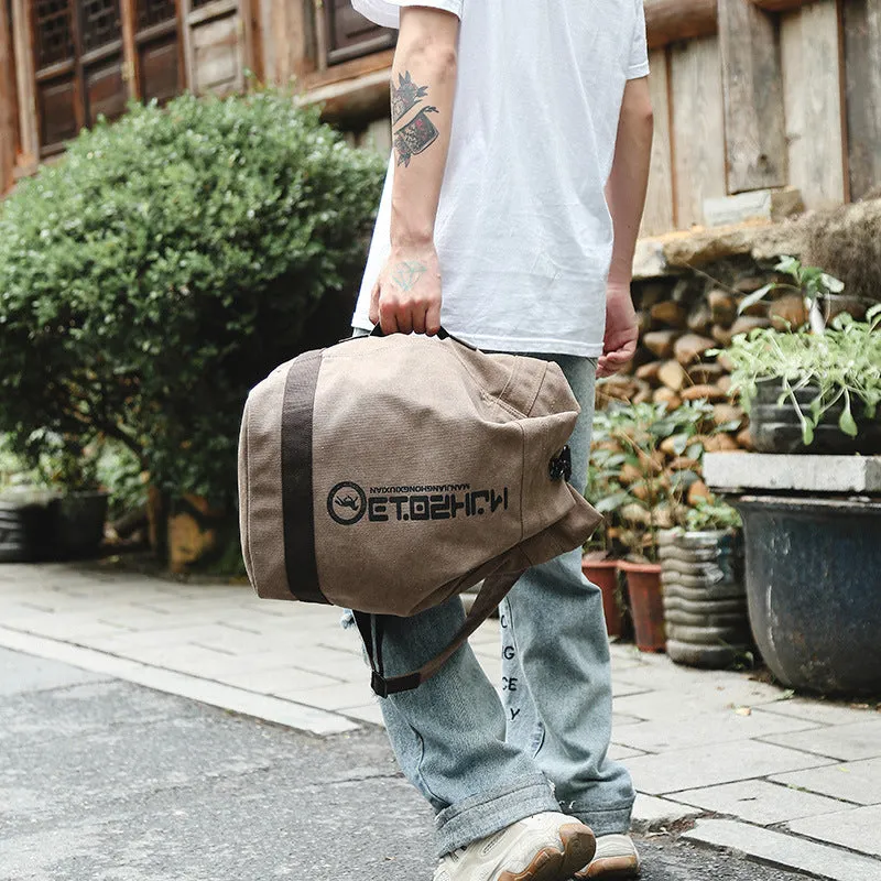 Canvas Backpack Outdoor Casual Student Schoolbag Basketball Backpack Men