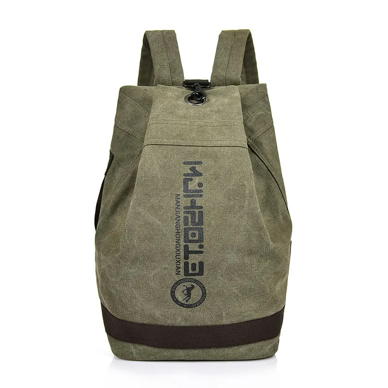 Canvas Backpack Outdoor Casual Student Schoolbag Basketball Backpack Men