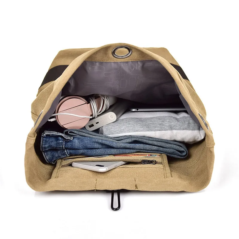 Canvas Backpack Outdoor Casual Student Schoolbag Basketball Backpack Men