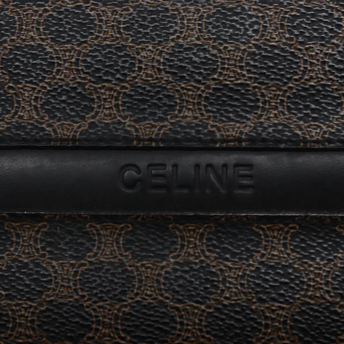 CELINE Macadam Canvas Tote Bag PVC Black Auth 78829
