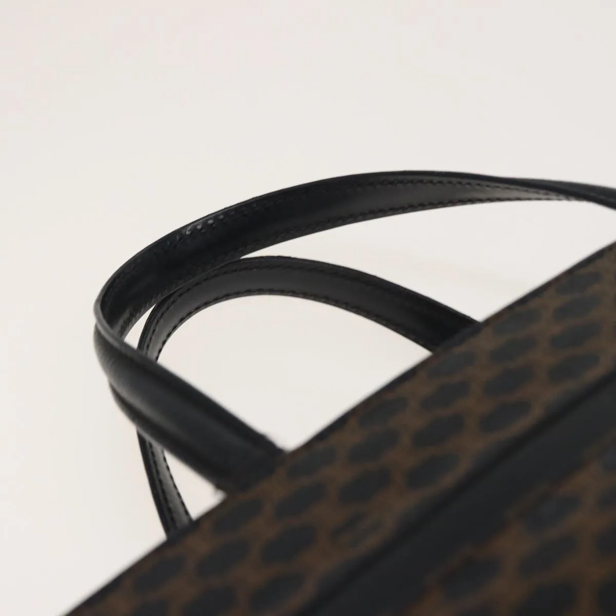 CELINE Macadam Canvas Tote Bag PVC Black Auth 78829