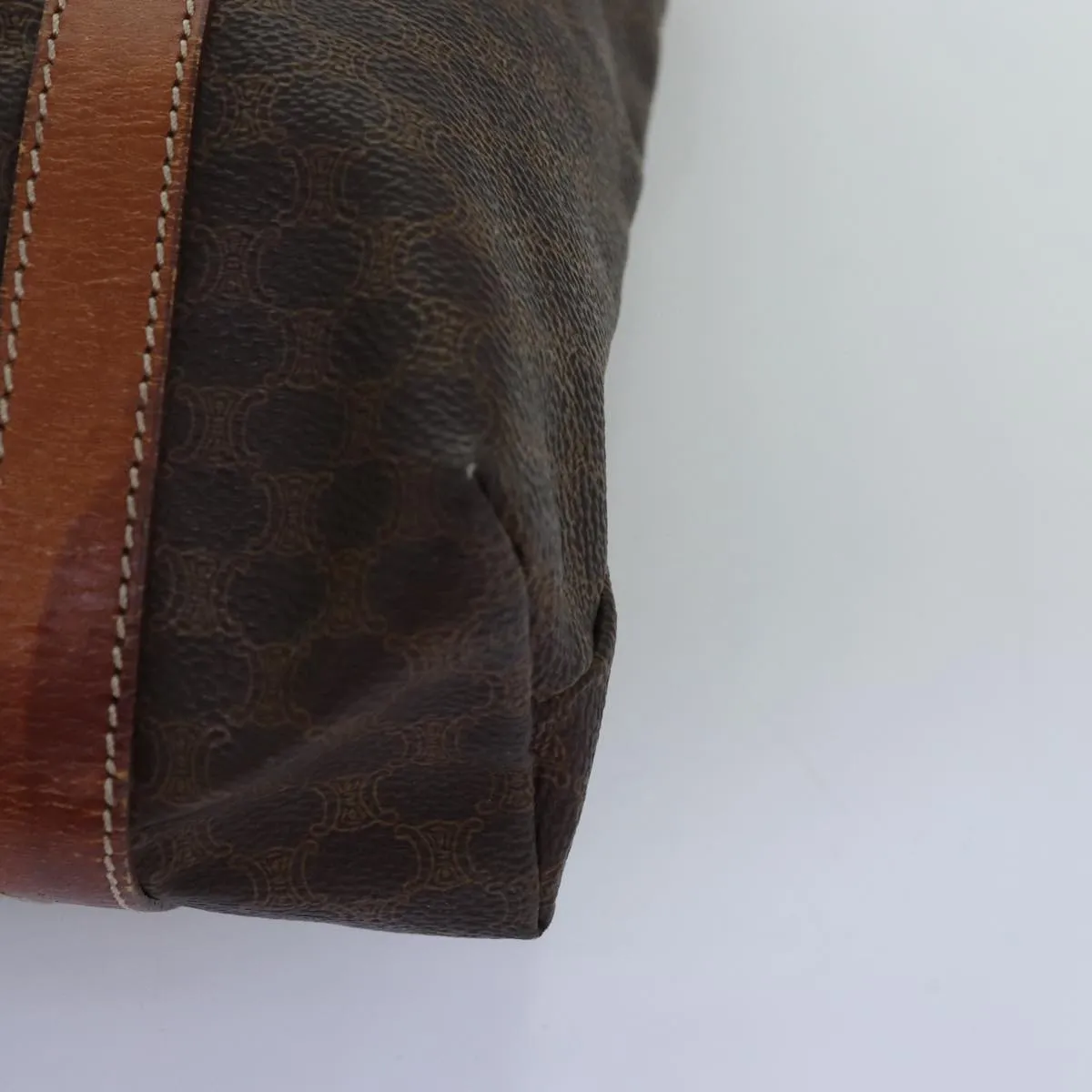 CELINE Macadam Canvas Tote Bag PVC Brown Auth 74225