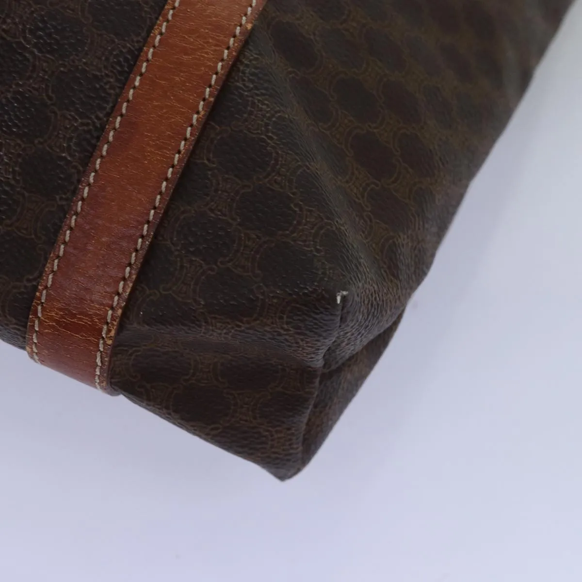 CELINE Macadam Canvas Tote Bag PVC Brown Auth 74225