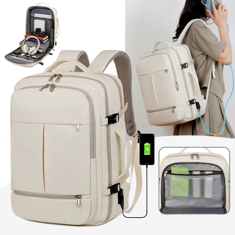 Large Capacity Travel Backpack w/ Power Pack