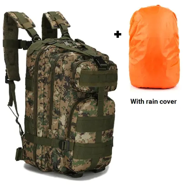 Outdoor Tactical Backpack With Rian Cover