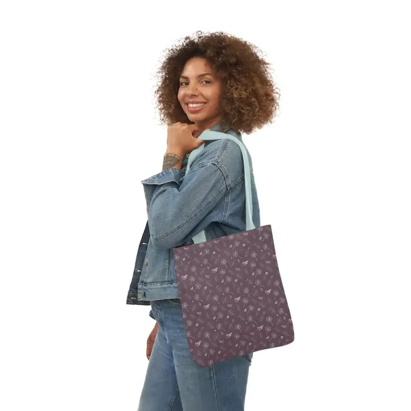 Rocking Mauve Canvas Tote with 5 Color Straps