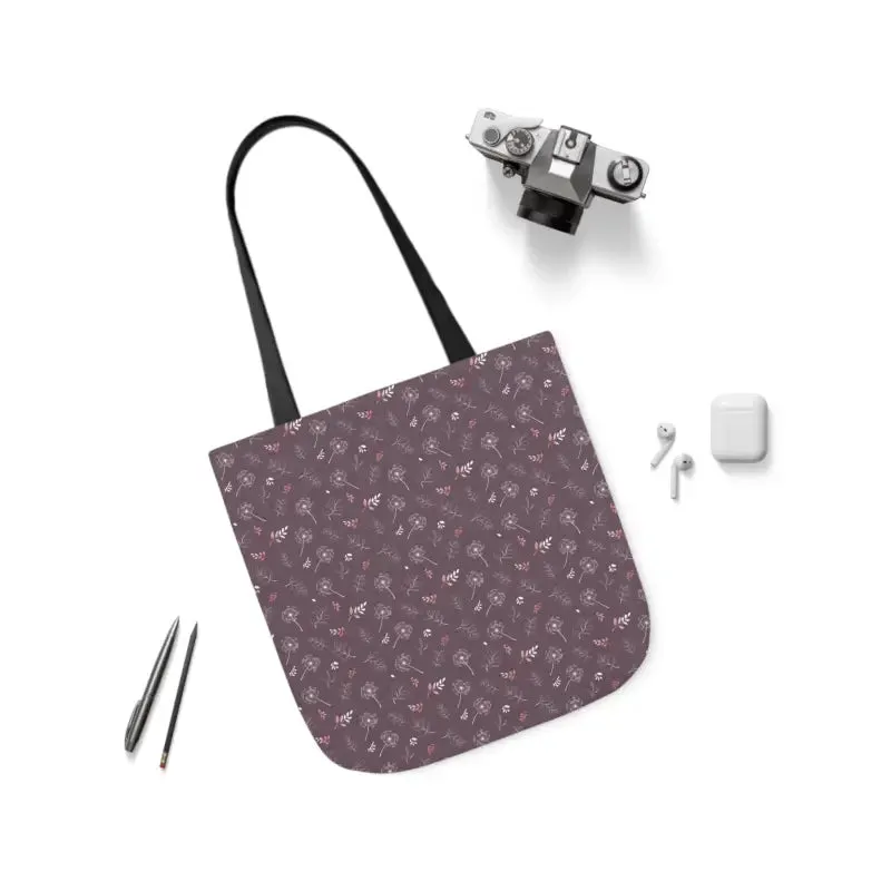 Rocking Mauve Canvas Tote with 5 Color Straps