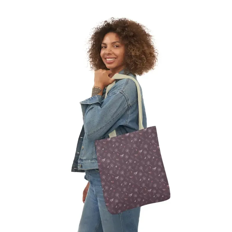 Rocking Mauve Canvas Tote with 5 Color Straps