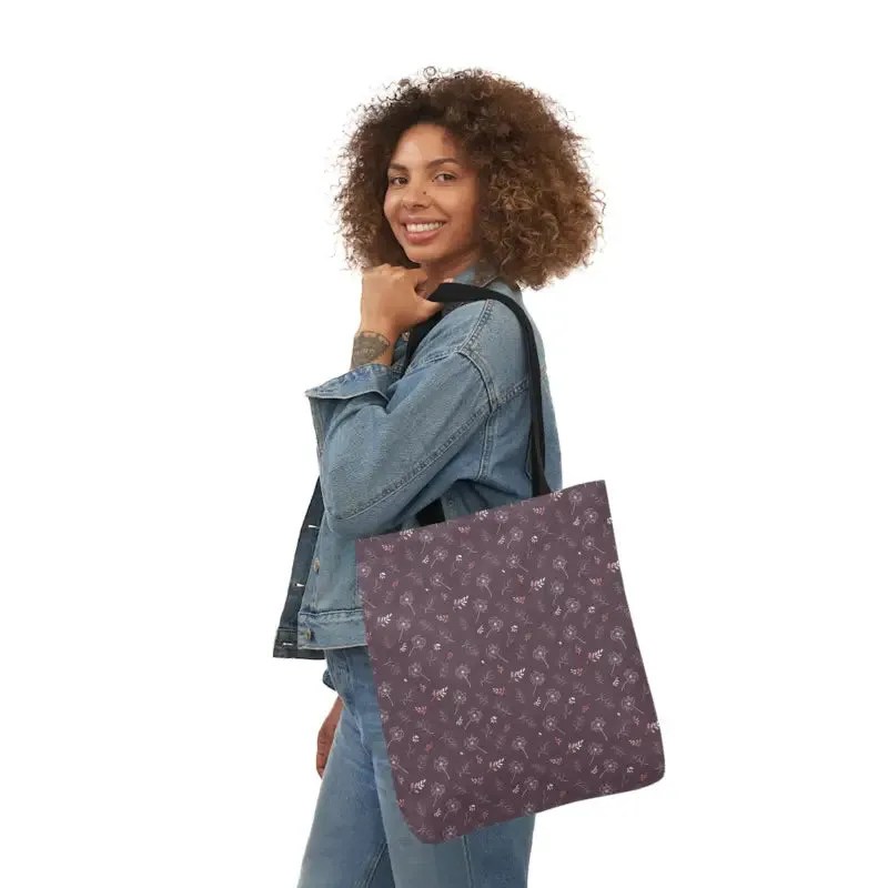 Rocking Mauve Canvas Tote with 5 Color Straps
