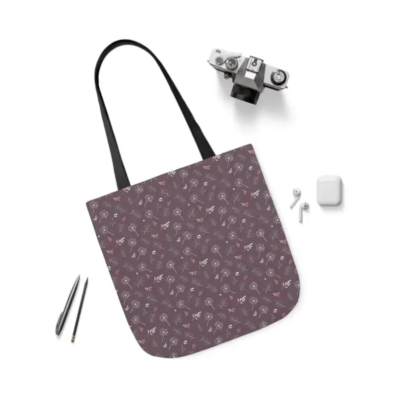 Rocking Mauve Canvas Tote with 5 Color Straps