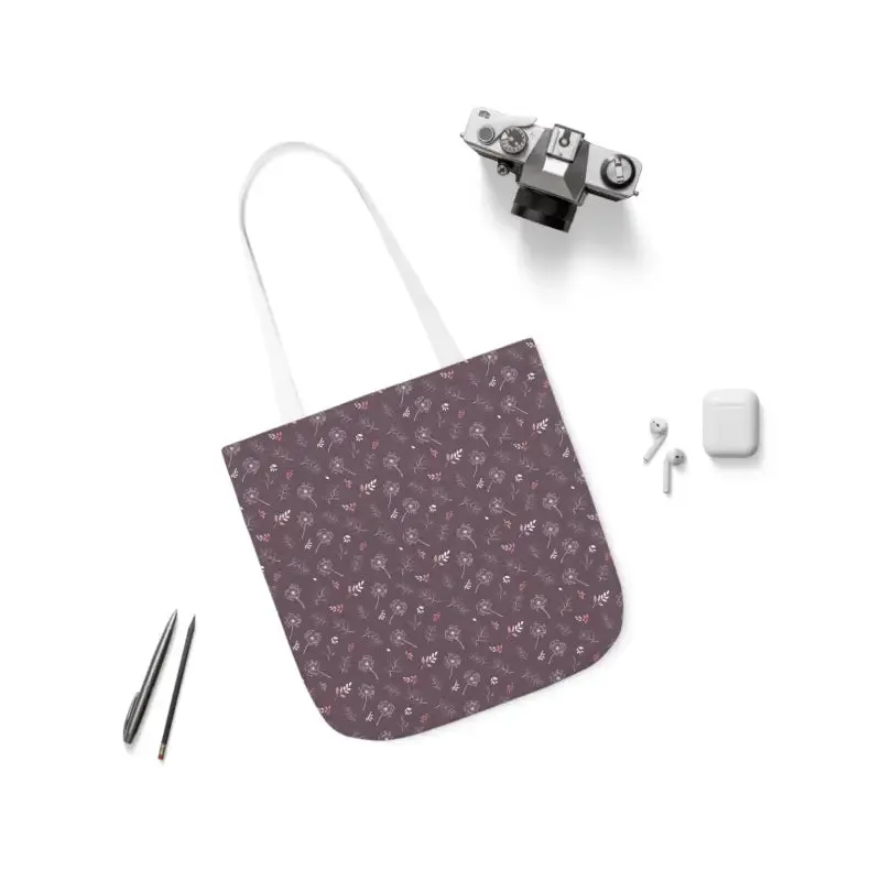 Rocking Mauve Canvas Tote with 5 Color Straps