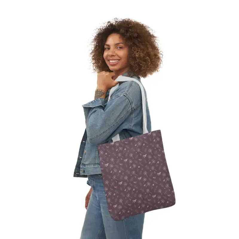 Rocking Mauve Canvas Tote with 5 Color Straps
