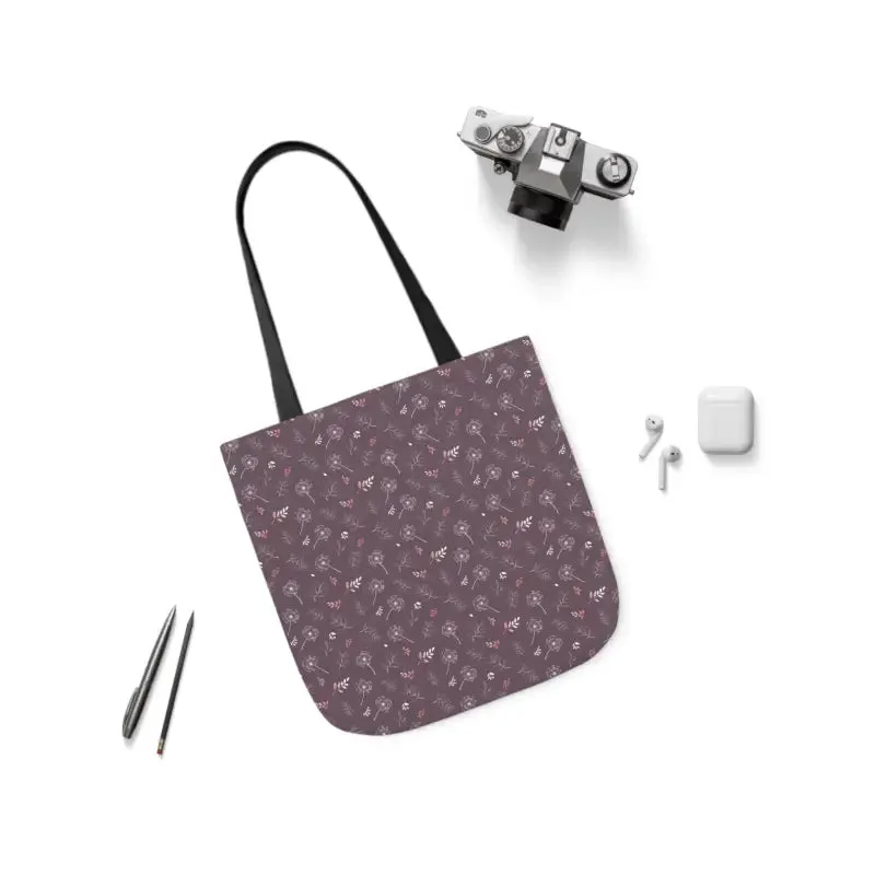 Rocking Mauve Canvas Tote with 5 Color Straps