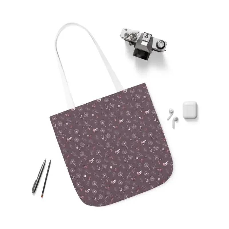 Rocking Mauve Canvas Tote with 5 Color Straps