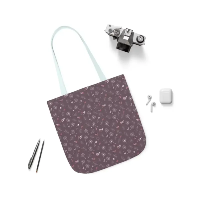 Rocking Mauve Canvas Tote with 5 Color Straps