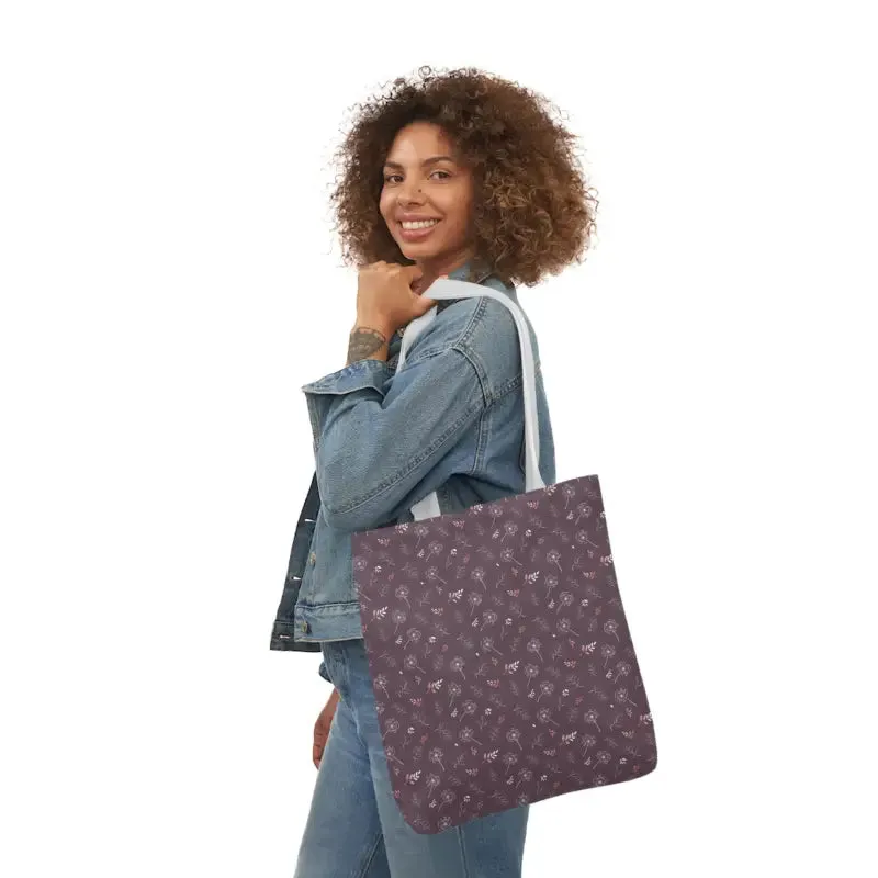 Rocking Mauve Canvas Tote with 5 Color Straps