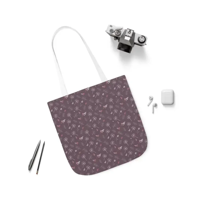 Rocking Mauve Canvas Tote with 5 Color Straps