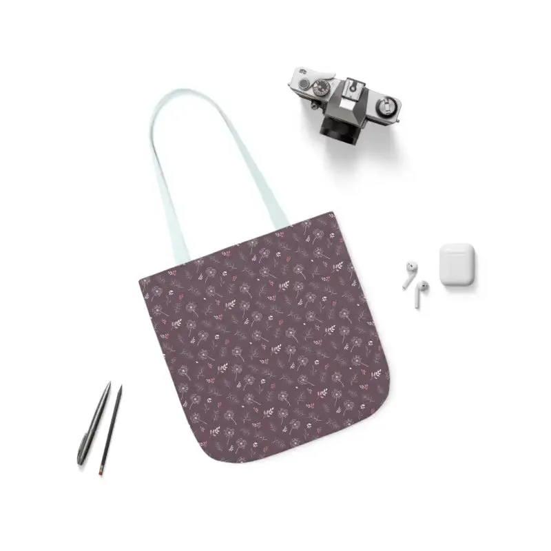 Rocking Mauve Canvas Tote with 5 Color Straps