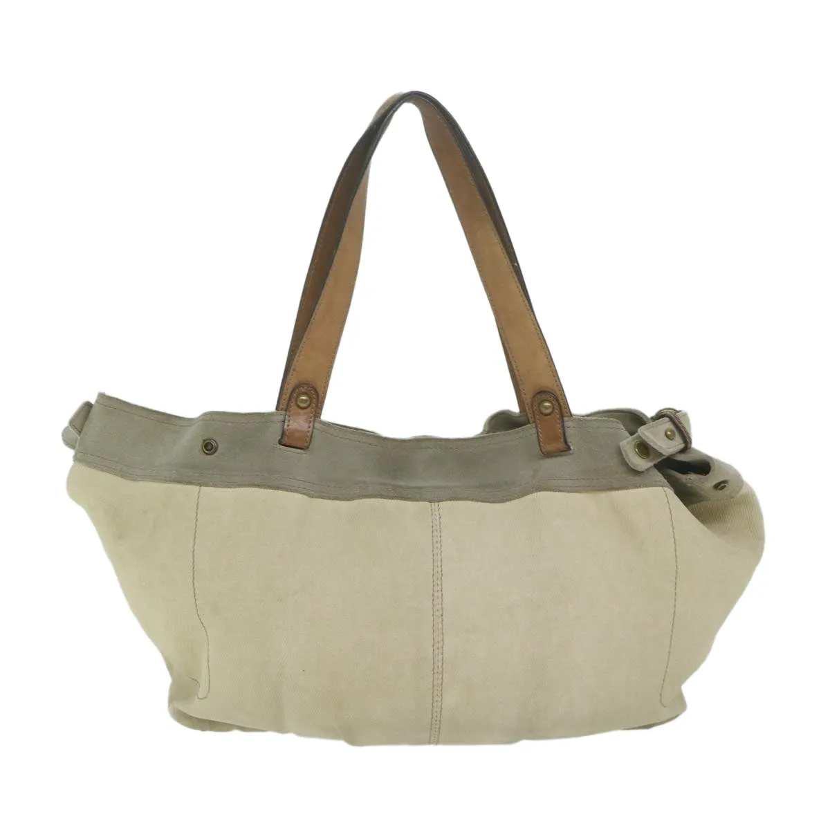 Trendy Inspired Burberry Blue Label Tote Bag Canvas Beige Auth Ti1476