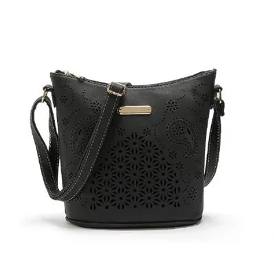 Women Hobo Faux-Leather Tote Shoulder Handbag with Beautiful Artwork